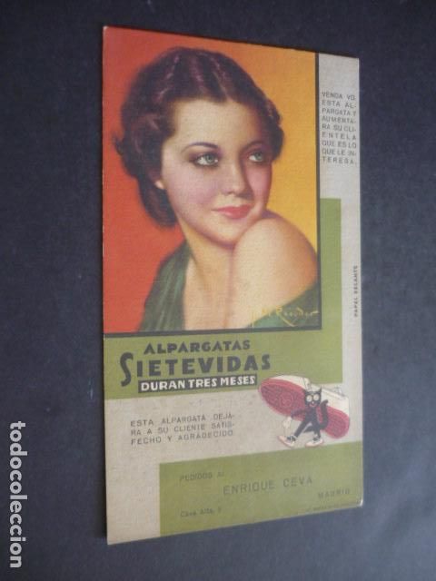 Coleccionismo papel secante: ALPARGATAS SIETEVIDAS MADRID PUBLICIDAD SECANTE 12 X 21 CM