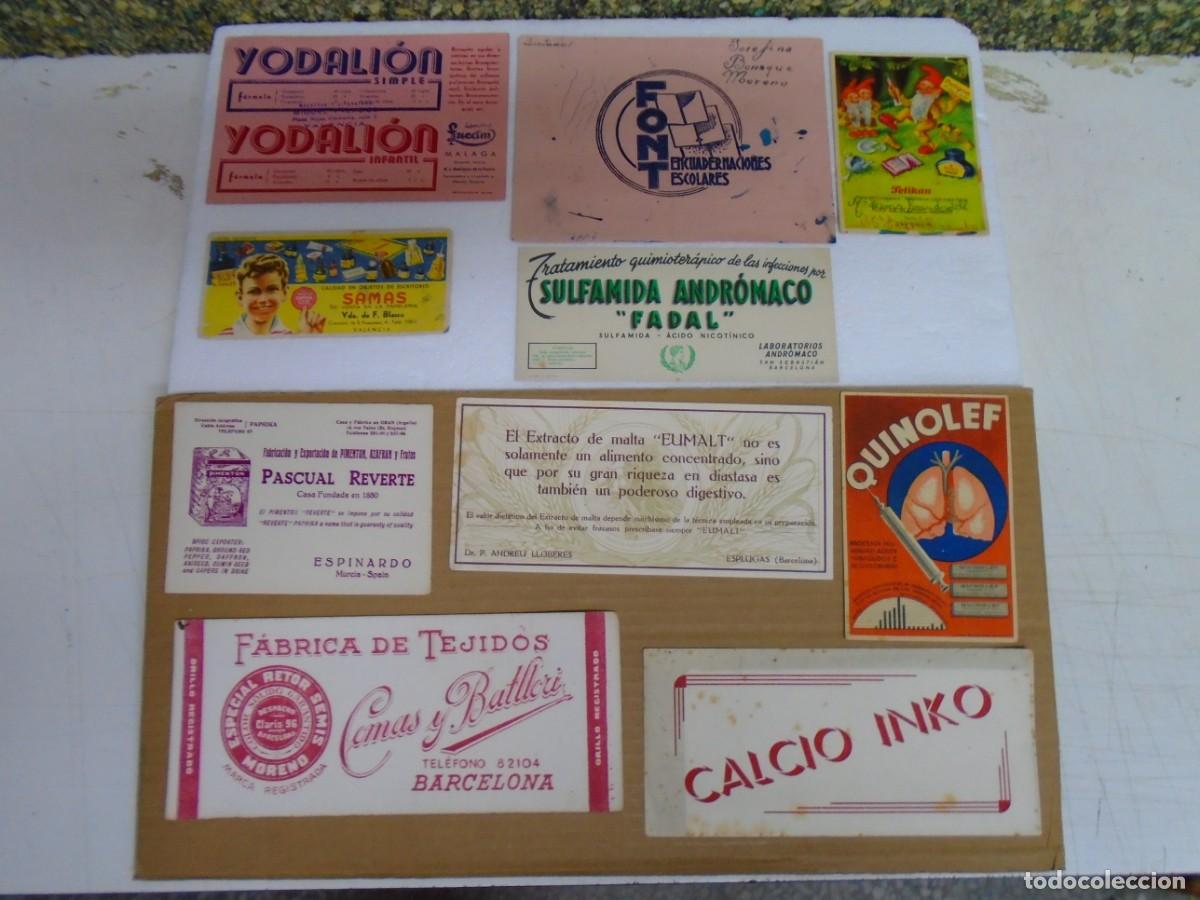 Coleccionismo papel secante: INTERESANTE LOTE DE 10 SECANTES,TEMATICA VARIAS,A&Ntilde;OS 50/60,VER FOTOS.
