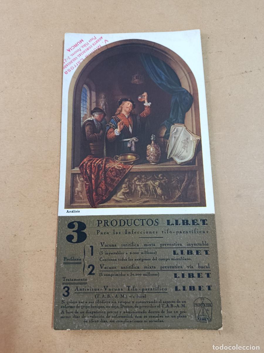 Coleccionismo papel secante: SECANTE PRODUCTOS L.I.B.E.T - CON TAMP&Oacute;N V. MOLINA LARROSA - MURCIA