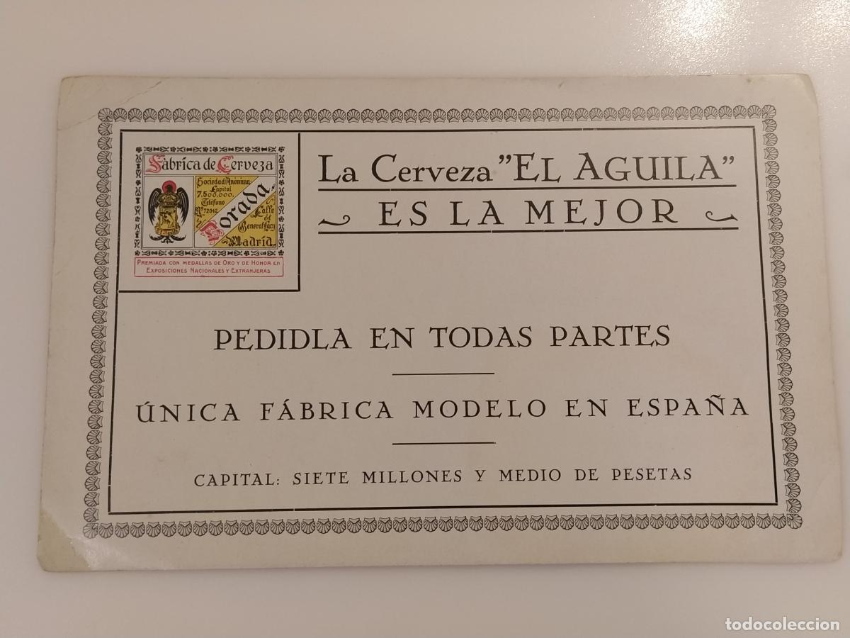 Coleccionismo papel secante: LA CERVEZA EL AGUILA - MADRID - PAPEL SECANTE - PUBLICIDAD -(K-16.148)