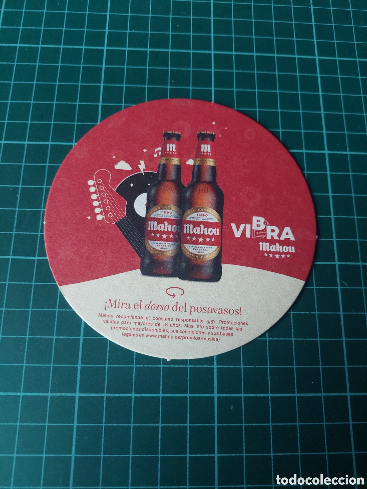 Coleccionismo papel secante: POSAVASOS VIBRA MAHOU REGALOS