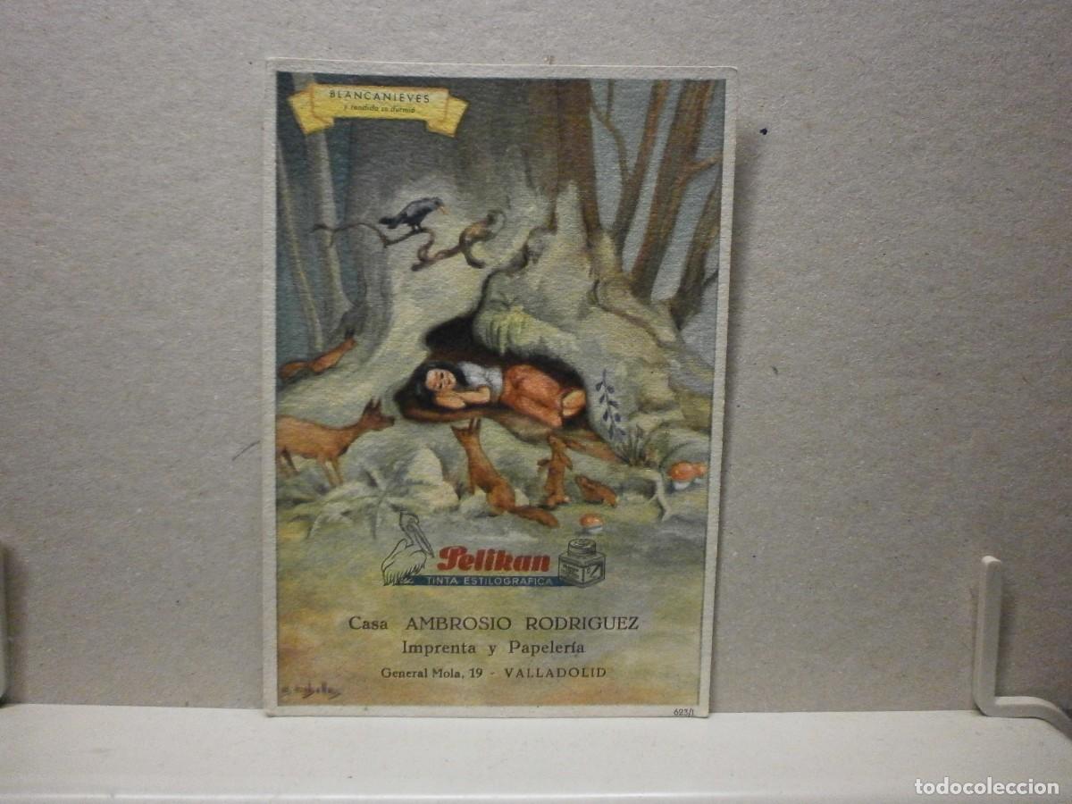 Coleccionismo papel secante: secante pelikan blancanieves con publicidad casa ambrosio imprenta c/ general mola 19 valladolid