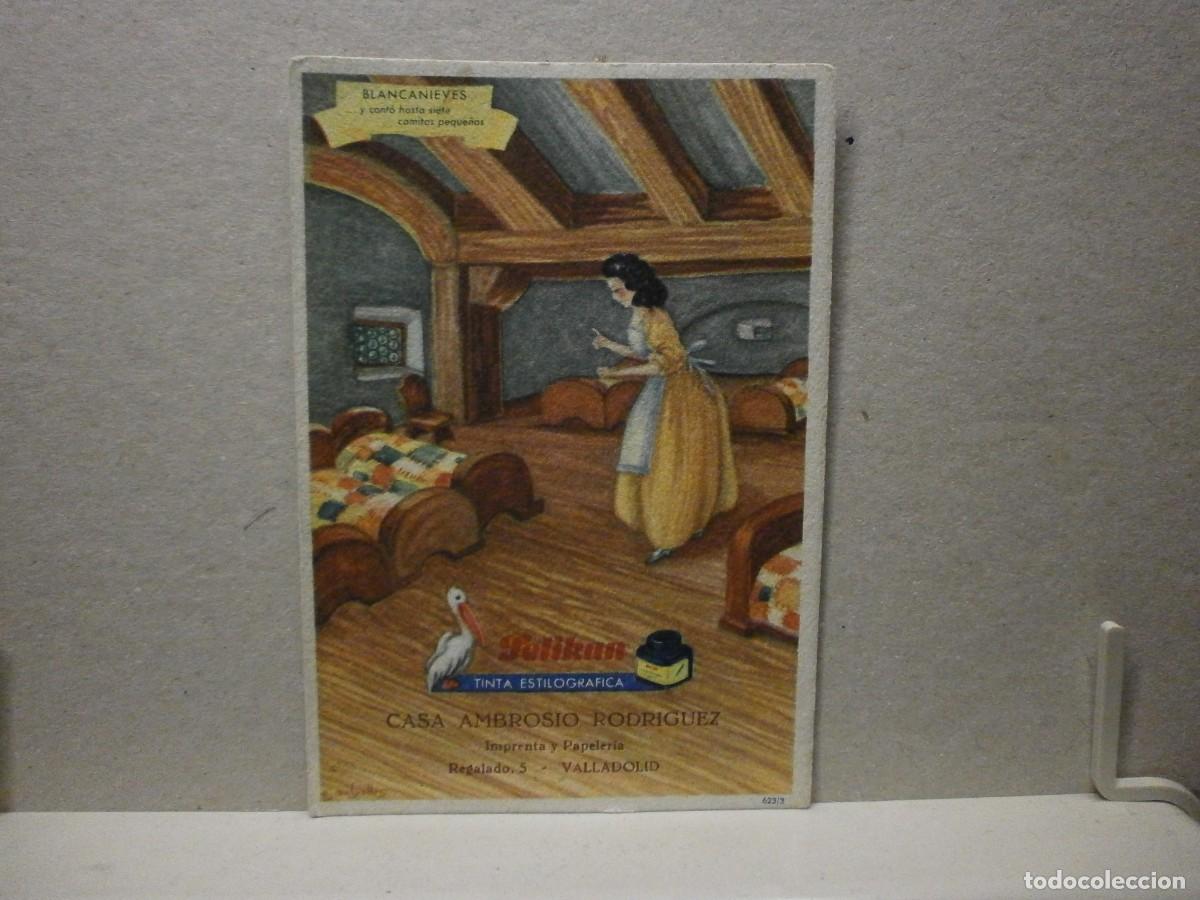 Coleccionismo papel secante: secante pelikan blancanieves con publicidad casa ambrosio imprenta c/ general mola 19 valladolid