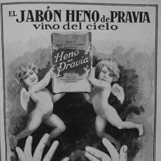 Coleccionismo Papel Varios: PPIOS. 1900. JABON HENO DE PRAVIA-PEUGEOT GRAN PRIX DE L’ A.C.F.. Lote 47435020
