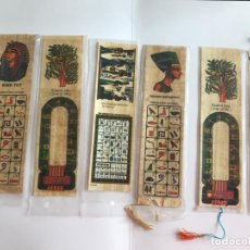 Coleccionismo Papel Varios: COLECCIÓN DE 6 MARCADORES DE PÁGINA EGIPCIOS EN PAPIRO. Lote 215718582