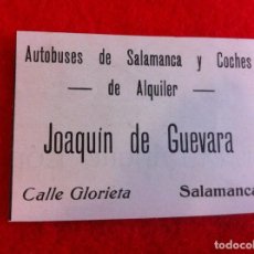 Coleccionismo Papel Varios: ANUNCIO DE LA VIDA GRÁFICA ESPAÑOLA. 1929. AUTOBUSES DE SALAMANCA. JOAQUÍN DE GUEVARA. SALAMANCA. Lote 341038788