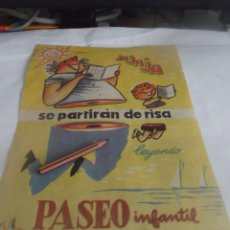 Coleccionismo Papel Varios: RECORTE PUBLICIDAD AÑO 1954.- REVISTA PASEO INFANTIL // ATRÁS PUBLICIDAD 1954. Lote 353992113