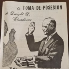 Coleccionismo Papel Varios: PANFLETO DE LA TOMA DE POSESIÓN DE EISENHOWER.. Lote 363999501