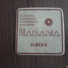 Coleccionismo Papel Varios: POSAVASOS DE PUBLICIDAD, CAFETERÍA HABANA, ALMERÍA.. Lote 365909116