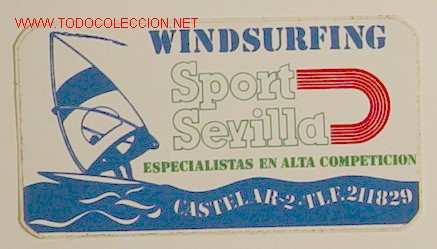 Pegatinas de colecci&oacute;n: PEGATINA WINDSURFING SOPRT SEVILLA - Foto 1