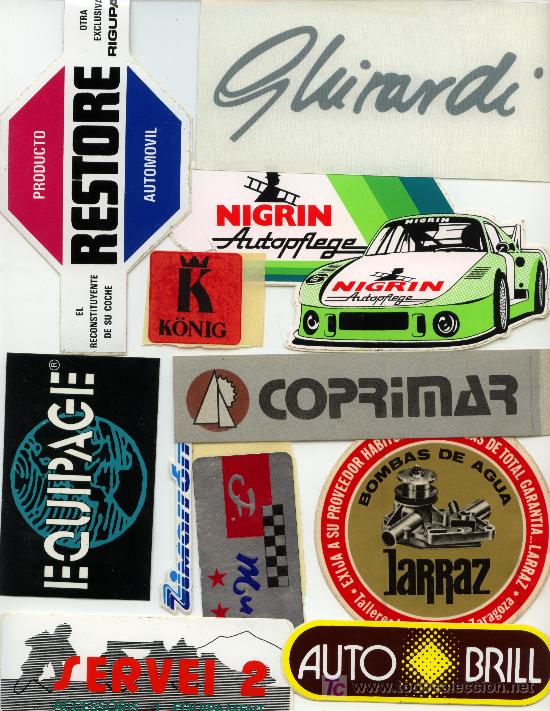 lote de 25 pegatinas marcas coches años 80 - Acquista Adesivi antichi e di  collezione su todocoleccion