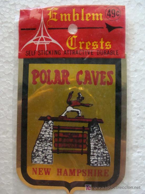 Autocollants de collection: PEGATINA DE ESTADOS UNIDOS. TURISMO. PARQUE POLAR CAVES. NEW HAMPSHIRE.