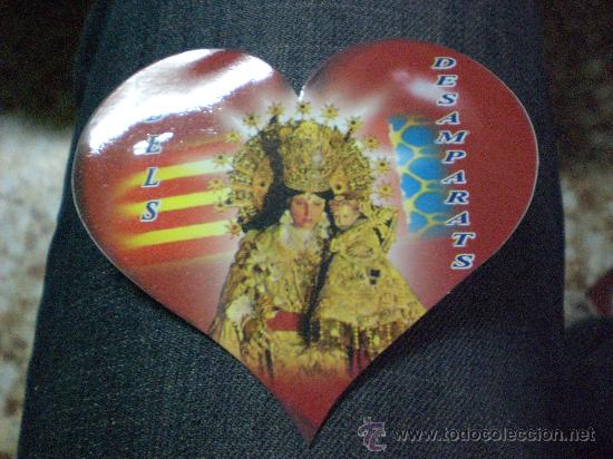 Pegatinas de colecci&oacute;n: Pegatina corazon Mare de Deu Dels Desamparats VIRGEN de los DESAMPARADOS Santos Valencia