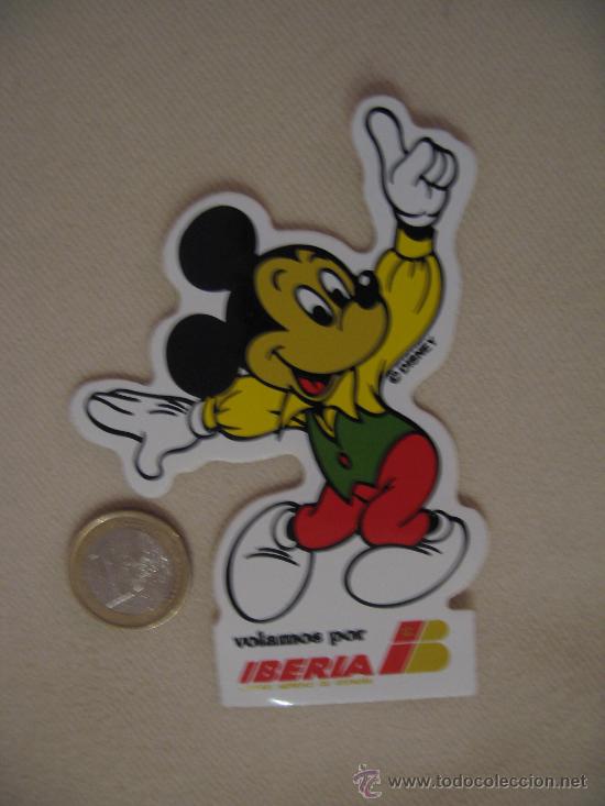 Pegatinas de colecci&oacute;n: PEGATINA DE DISNEY MICKEY MOUSE. PUBLICIDAD DE IBERIA