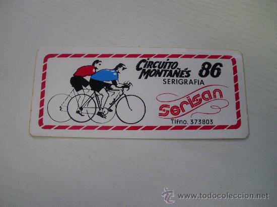 Pegatinas de colecci&oacute;n: CICLISMO - PEGATINA DEL CIRCUITO MONTA&Ntilde;ES 1.986