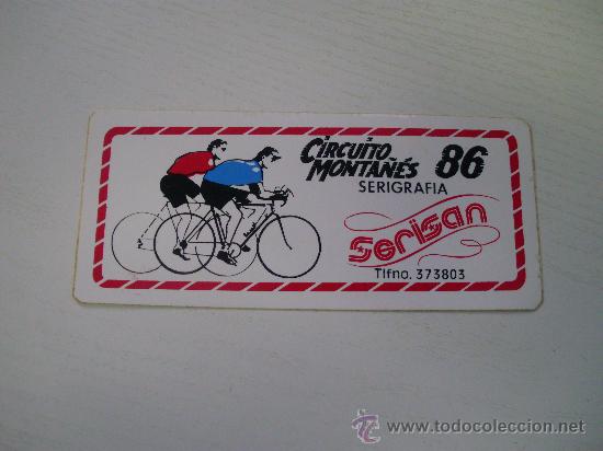Pegatinas de colecci&oacute;n: CICLISMO - PEGATINA DEL CIRCUITO MONTA&Ntilde;ES 1.986
