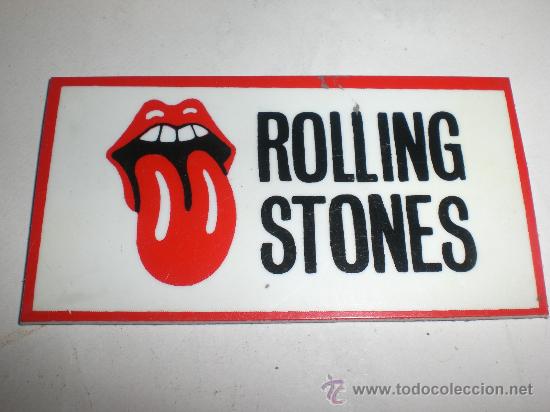 Pegatinas de colecci&oacute;n: ADHESIVO PEGATINA R&Iacute;GIDA ROLLING STONES. A&Ntilde;OS 80.