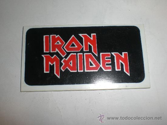 Pegatinas de colecci&oacute;n: ADHESIVO PEGATINA R&Iacute;GIDA IRON MAIDEN. A&Ntilde;OS 80.