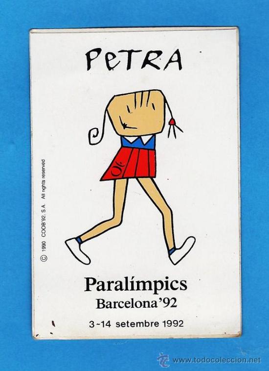 Pegatinas de colecci&oacute;n: adhesivo / pegatina - olimpico - petra - paralimpics - barcelona 92 - deporte - a&ntilde;os 90