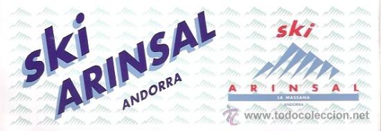 Pegatinas de colecci&oacute;n: PEGATINA  SKI ARINSAL - ANDORRA