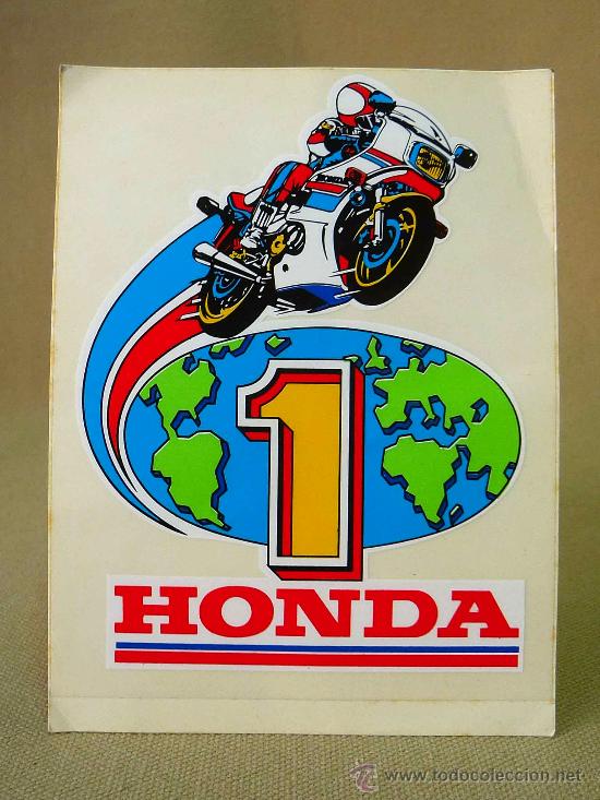 Pegatinas de colecci&oacute;n: ANTIGUA PEGATINA, MOTO, HONDA, 1, MEDIDAS: 12X9 CM