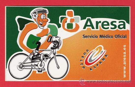Pegatinas de colecci&oacute;n: adhesivo / pegatina - aresa - servicio medico oficial - deportes / ciclismo - tarragona - tgn