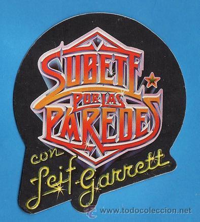 Pegatinas de colecci&oacute;n: adhesivo / pegatina - subete por las paredes con leif garrett - calzado deportivo - publicidad