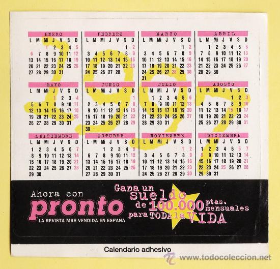 Pegatinas de colecci&oacute;n: adhesivo / pegatina - revista pronto - calendario - a&ntilde;o 1997