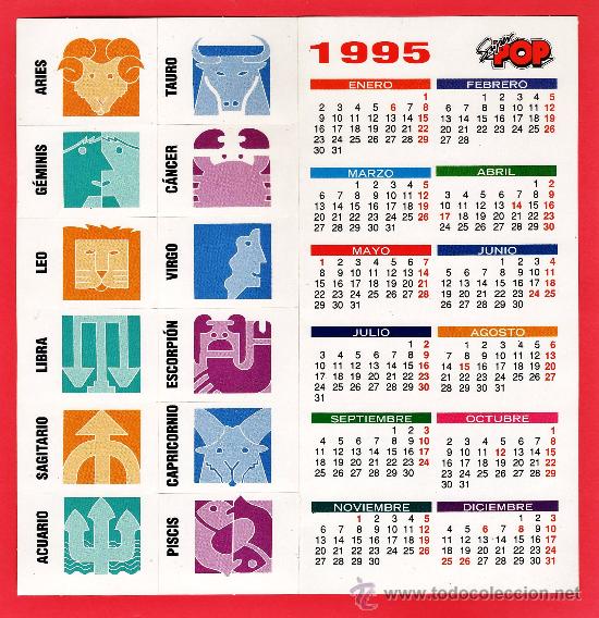Pegatinas de colecci&oacute;n: adhesivo / pegatina - revista super pop - signos zodiaco - calendario - a&ntilde;o 1995