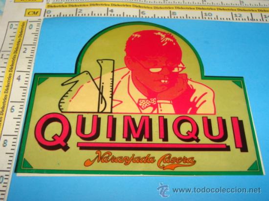 Adesivi di collezione: PEGATINAS DE BEBIDAS. NARANJADA CASERA. REFRESCO NARANJA. QUIMIQUI QU&Iacute;MICA. A&Ntilde;OS 70 - 80.