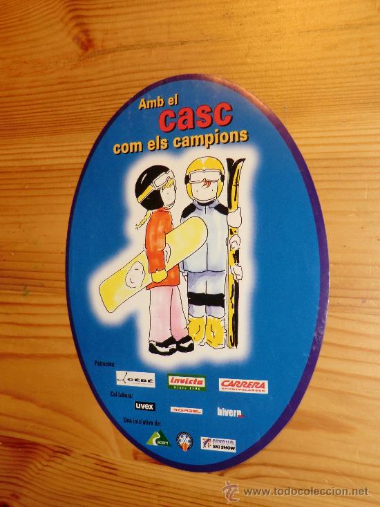 Pegatinas de colecci&oacute;n: Pegatina SKI esqui campa&ntilde;a proteccion casco