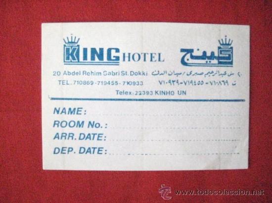 Pegatinas de colecci&oacute;n: PEGATINA DE UN HOTEL DE EL CAIRO. PARA PONER EN LAS MALETAS. A&Ntilde;OS 80. ENVIO GRATIS&iexcl;&iexcl;&iexcl;