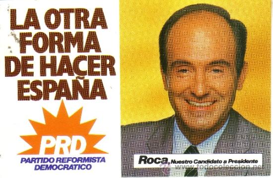 Pegatinas de colecci&oacute;n: PEGATINA DEL PDR DE MIGUEL ROCA A LAS ELECCIONES GENERALES
