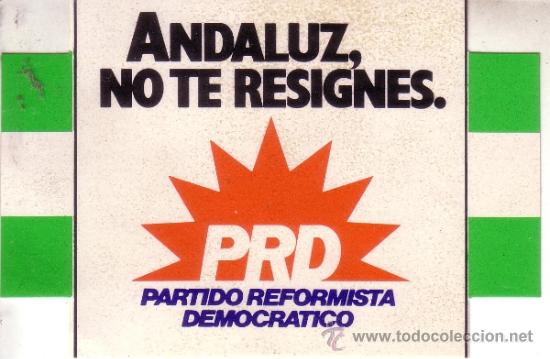 Pegatinas de colecci&oacute;n: PEGATINA DEL PDR ANDALUZ - PARTIDO DE ROCA