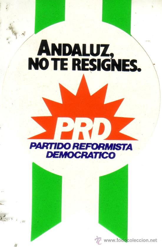 Pegatinas de colecci&oacute;n: PEGATINA DEL PDR ANDALUZ - PARTIDO DE ROCA
