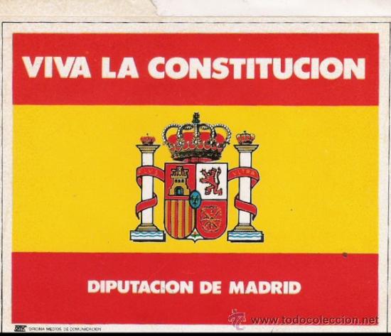 Pegatinas de colecci&oacute;n: PEGATINA - VIVA LA CONSTITUCION - Foto 1