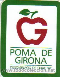 Pegatinas de colecci&oacute;n: POMA DE GIRONA / DENOMINACI&Oacute; DE QUALITAT - PEGATINA