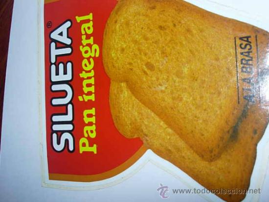Pegatinas de colecci&oacute;n: PEGATINA  DE  PAN INTEGRAL SILUETA. - Foto 1