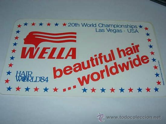 Pegatinas de colecci&oacute;n: PEGATINA  DE  WELLA. HAIR WORLD 84