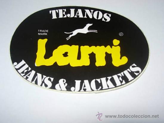 Pegatinas de colecci&oacute;n: PEGATINA  DE  TEJANOS LARRI - Foto 1