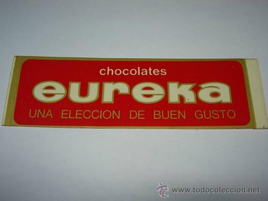 Pegatinas de colecci&oacute;n: PEGATINA  DE  CHOCOLATES EUREKA - Foto 1