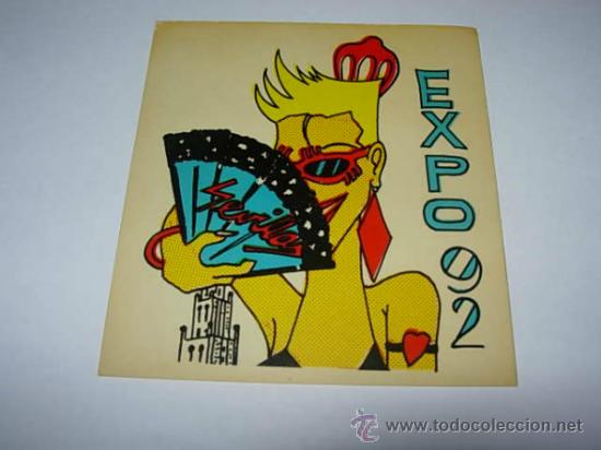 Autocollants de collection: PEGATINA  DE  LA  EXPO 92 DE SEVILLA