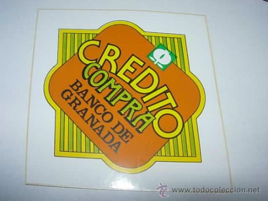 Pegatinas de colecci&oacute;n: PEGATINA  DE  BANCO DE GRANADA - Foto 1