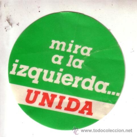 Pegatinas de colecci&oacute;n: PEGATINA DE IZQUIERDA UNIDA - Foto 1