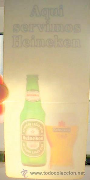 Pegatinas de colecci&oacute;n: ANTIGUA PEGATINA DE  HEINEKEN .PARA PEGAR EN CRISTAL