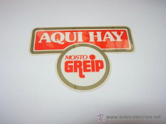 Autocollants de collection: ANTIGUA  PEGATINA  DE MOSTO GREIP