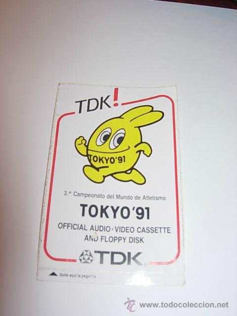 Autocollants de collection: PEGATINA DEL CAMEPONATO DEL MUNDO DE ATLETISMO TOKYO 91. TDK