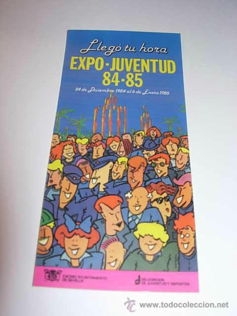 Autocollants de collection: ANTIGUA PEGATINA DEL EXPO- JUVENTUD 84-85. AYUNTAMIENTO DE SEVILLA