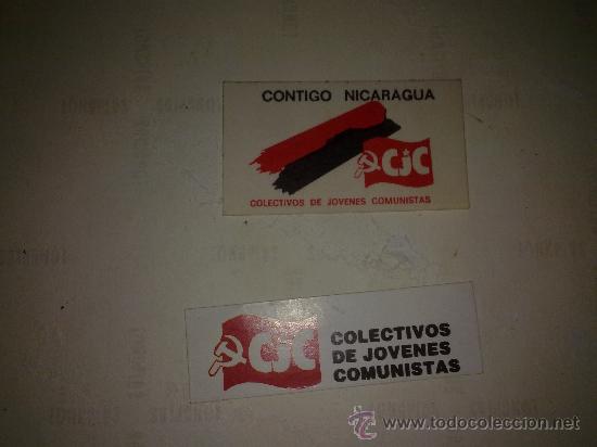 Autocolantes de cole&ccedil;&atilde;o: lote pegatinas politicas-colectivos de jovenes comunistas