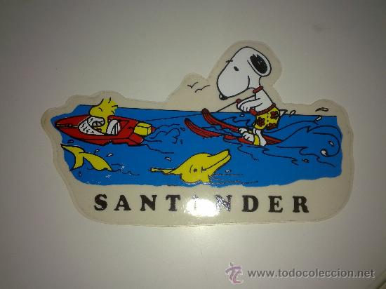 Pegatinas de colecci&oacute;n: snoopy pegatina santander dificil conseguir